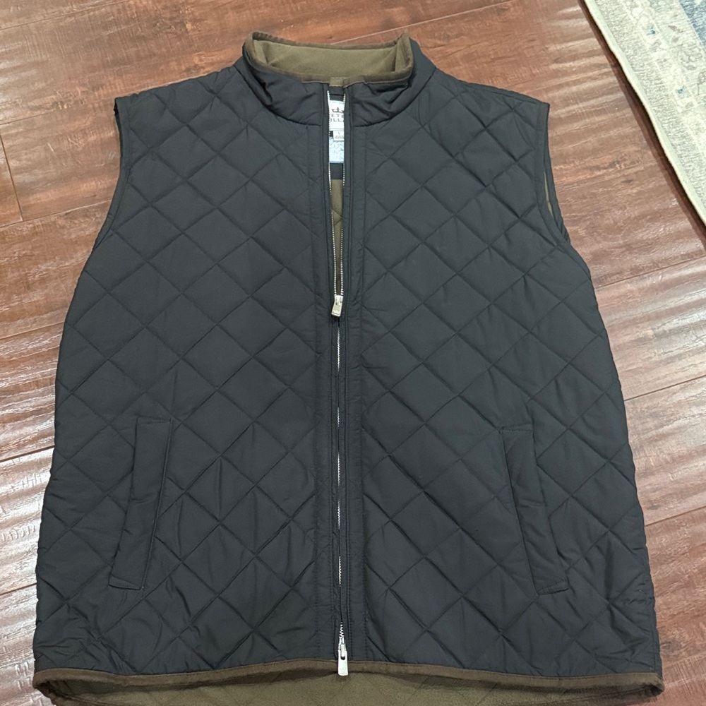 Peter Millar Black Quilted Vest